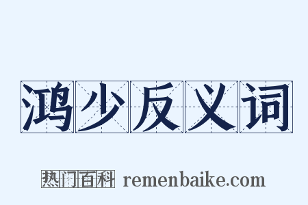 鸿少反义词是什么意思的图片
